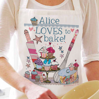 Personalised 'Loves To Bake' Apron, 2 of 11