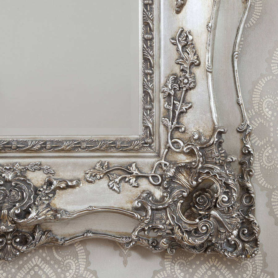 vintage ornate silver decorative mirror by decorative ...
