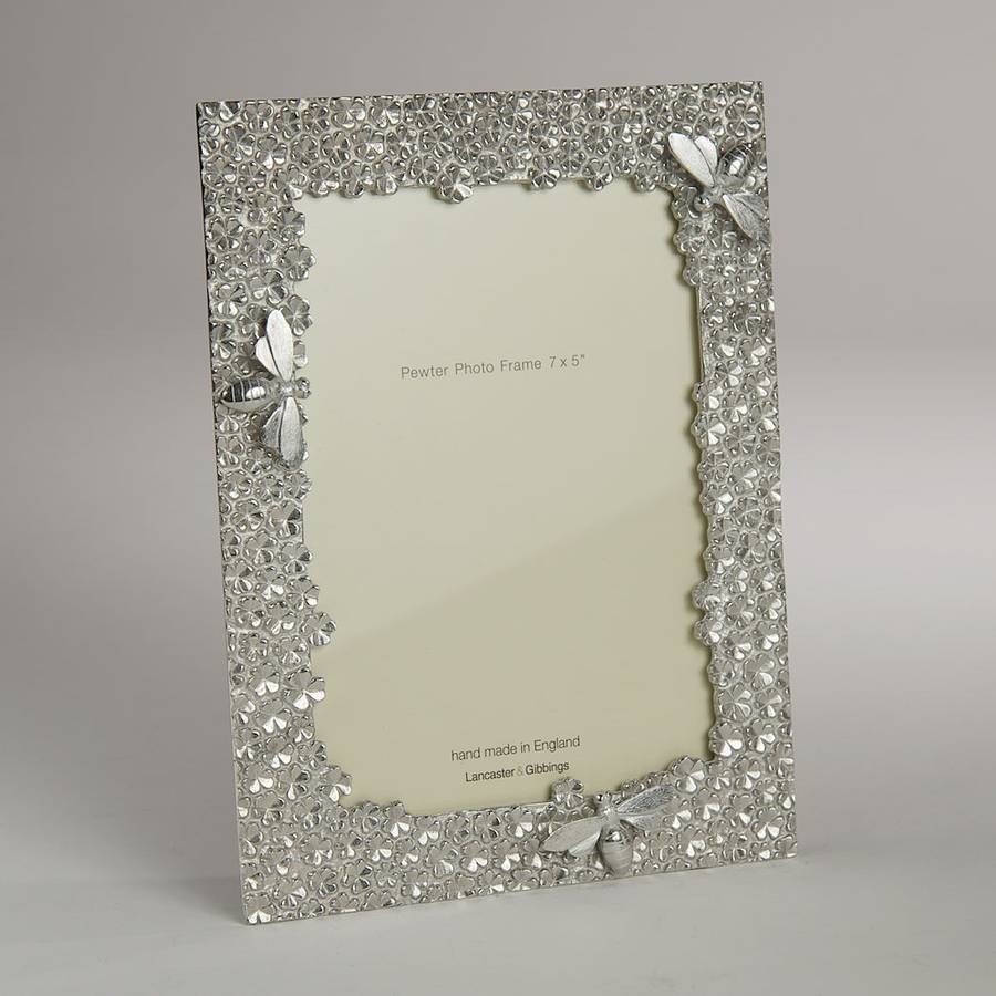 Bee Cast Pewter Photo Frame By Lancaster Gibbings Bee Cast Pewter Photo Frame
