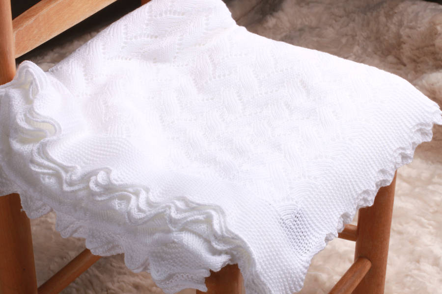 White Cotton Baby Shawl By Adore Baby