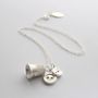 Sterling Silver Thimble And Buttons Necklace, thumbnail 1 of 3