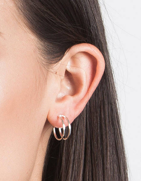 fake double hoop earrings