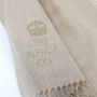 The Alpaca Co. Monogrammed Scarf Natural, thumbnail 1 of 7