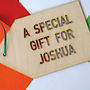 Giant Personalised Wooden Large Gift Tag, thumbnail 5 of 9