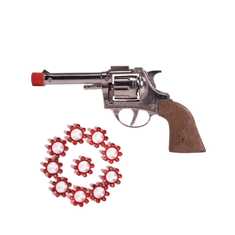 little sheriff / cowboy / police cap gun toy w pellets by little baby