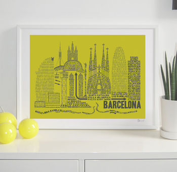 Barcelona Typography Print, 3 of 8