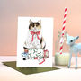 'Santa's Helper' Cat Christmas Card, thumbnail 3 of 6