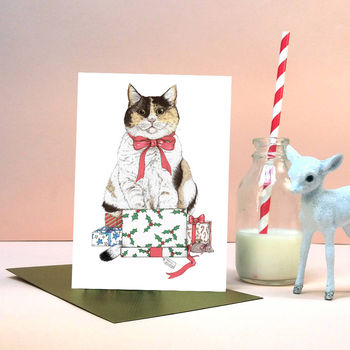 'Santa's Helper' Cat Christmas Card, 3 of 6