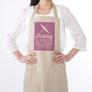 Personalised 'Baking Queen' Apron, 2 of 2