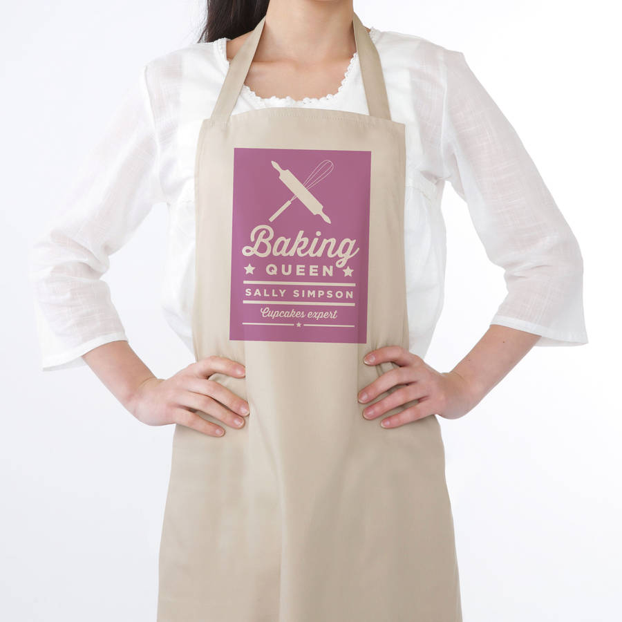 Personalised Baking Queen Apron By Old English Company 