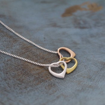 Trio Of Hearts Sterling Silver Necklace, 3 of 7
