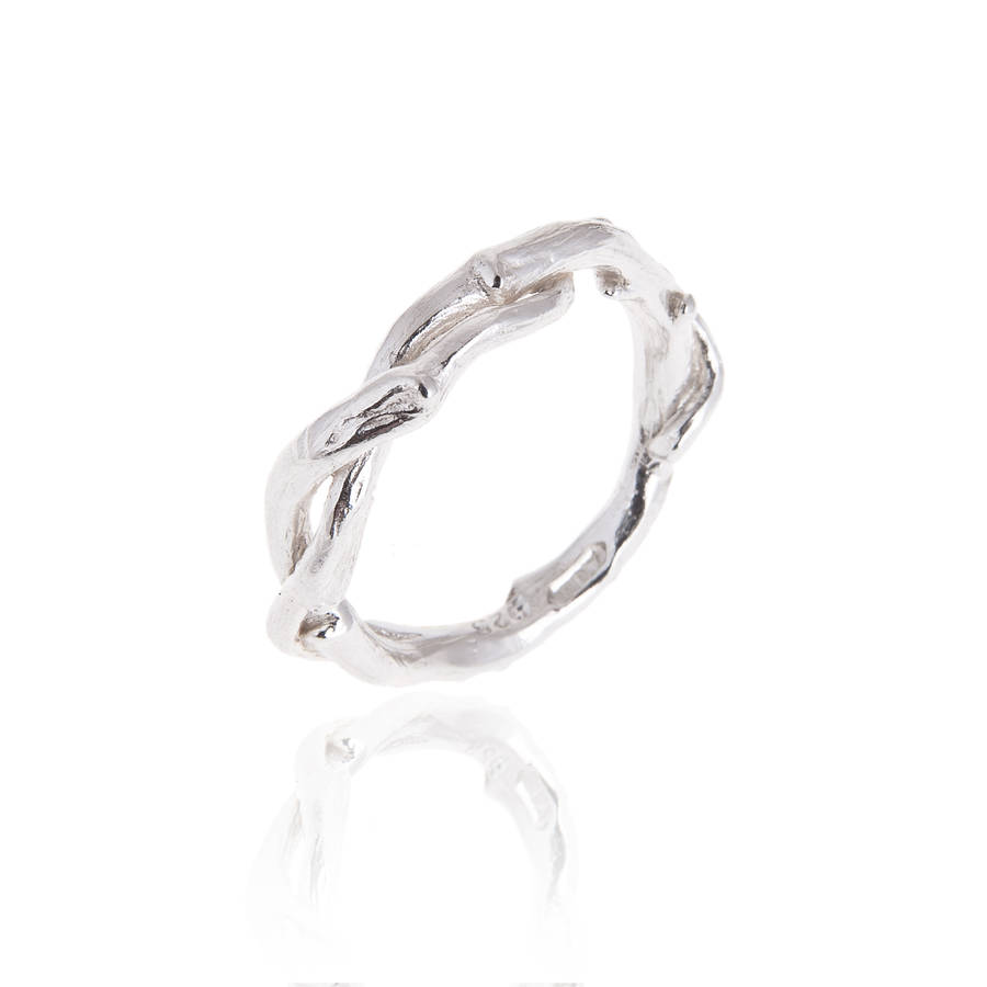 entwined sterling siver ring by anthony blakeney | notonthehighstreet.com