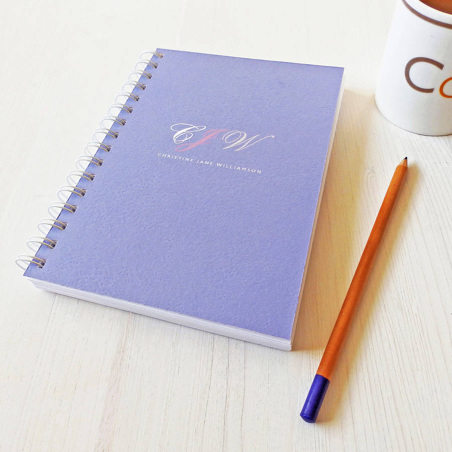 personalised monogram initials journal by designed | notonthehighstreet.com