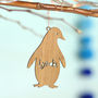 Personalised Bamboo Penguin Christmas Decoration, thumbnail 1 of 2