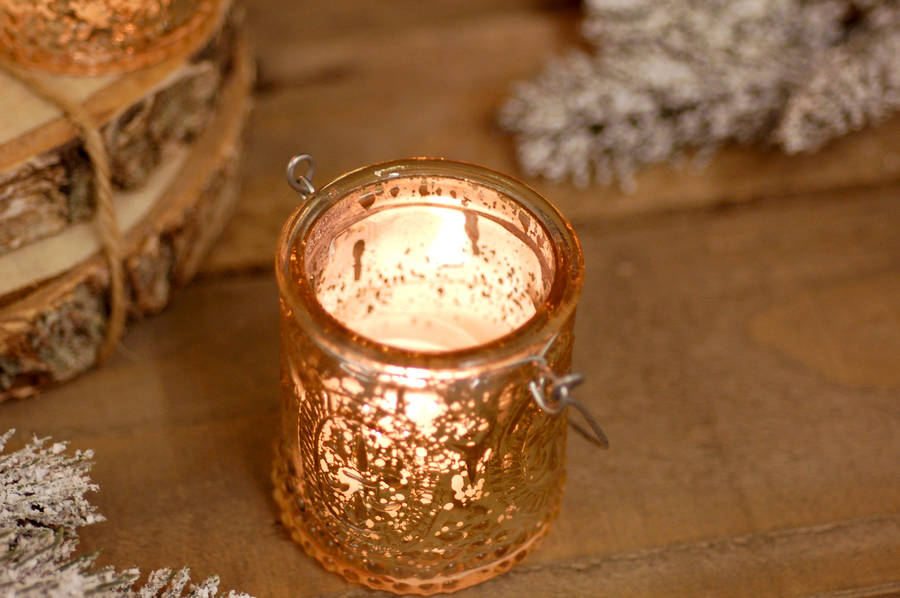 Gold Christmas Glass Candle Tea Light Holder By The Luxe Co