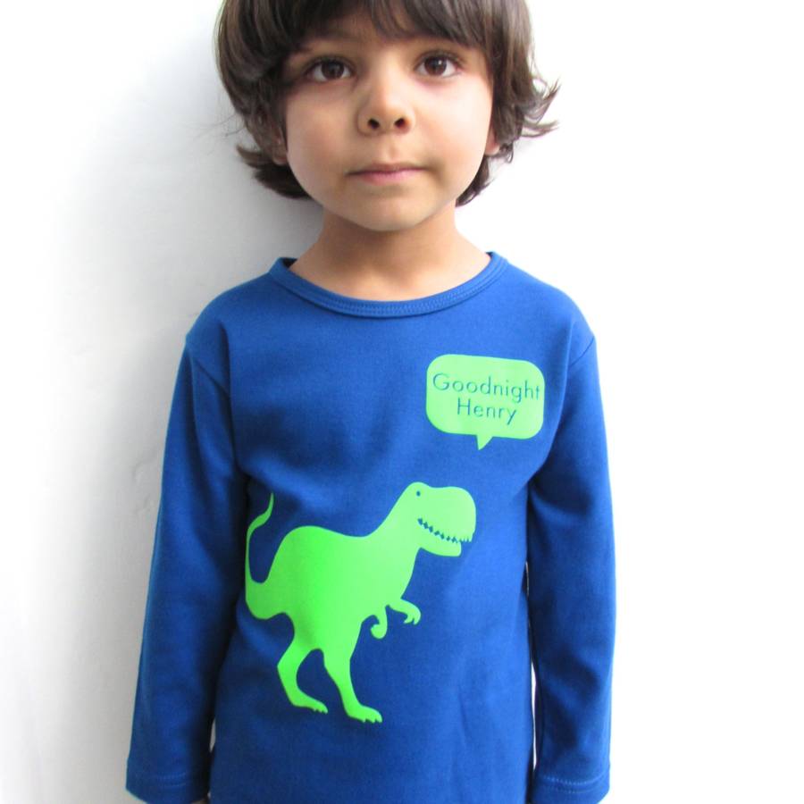 personalised dinosaur pyjamas by littlechook personalised childrens ...