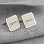 Personalised White Wedding Party Cufflinks, thumbnail 3 of 5