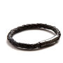 Luxury Black On Black Leather Bracelet, thumbnail 1 of 6