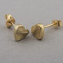 Dune Heart Studs Silver Or 18ct Gold, thumbnail 4 of 6