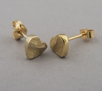 Dune Heart Studs Silver Or 18ct Gold, 4 of 6
