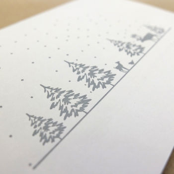 A Winter Forest Letterpress Card, 3 of 4