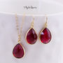 Heart Shape Gemstone Earring And Necklace Set, thumbnail 7 of 10