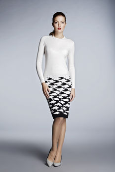 Sea And Sky Knitted Jacquard Dress, 4 of 9