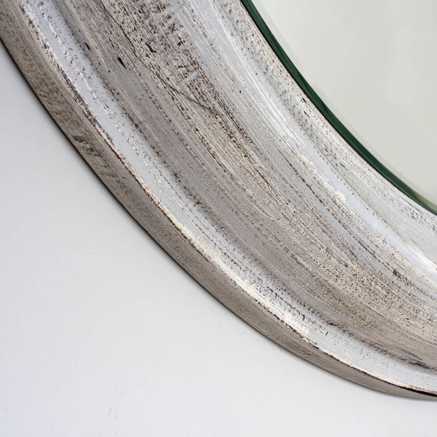 white washed round mirror by decorative mirrors online