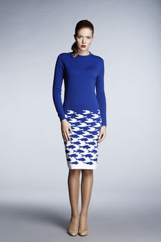 Sea And Sky Knitted Jacquard Dress, 8 of 9