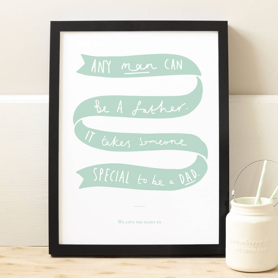 personalised dad print by old english company | notonthehighstreet.com