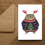 Grumpy Owl Christmas Cards, thumbnail 3 of 8