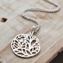 Sterling Silver Forest Circle Necklace, thumbnail 1 of 5
