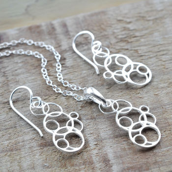 Sterling Silver Bubbles Necklace, 2 of 5