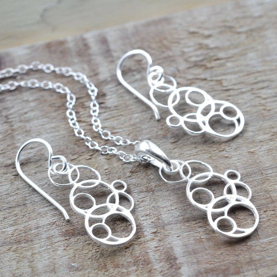 Sterling Silver Bubbles Jewellery Set, 1 of 5