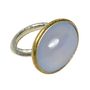 Sorrel Ring Chalcedony, Gold And Silver, thumbnail 1 of 4