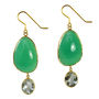 Peppa Earrings Chrysoprase, Green Amethyst And Gold, thumbnail 1 of 3