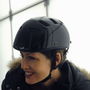 Black Twill Cap Cycle Helmet And Cover Unisex, thumbnail 3 of 6