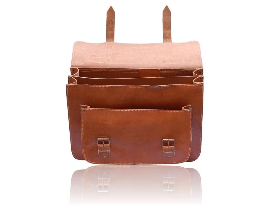 Old School Leather Satchel By BEG Bicycles