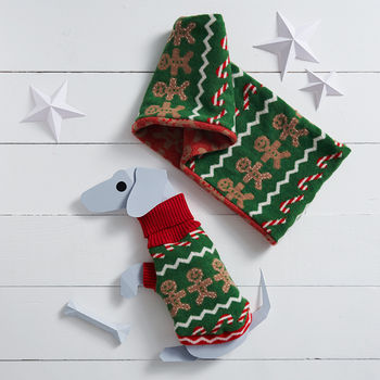 Gingerbread Man Dog Jumper, 2 of 6