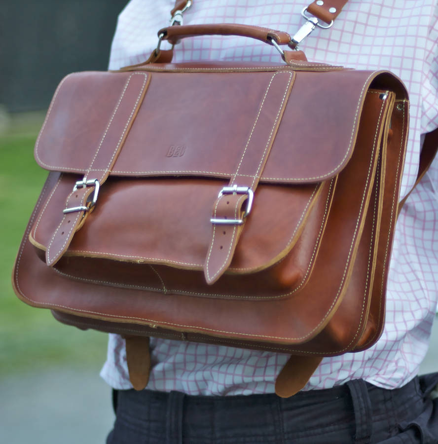 leather backpack satchel by beg bicycles | notonthehighstreet.com