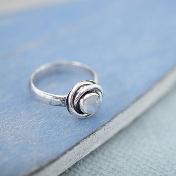 Friendship Knot Moonstone Ring, 5 of 8