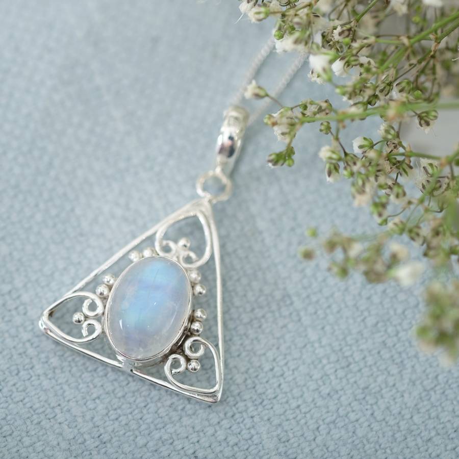 Celtic Heart Moonstone Necklace By Wanderlust Jewellery ...