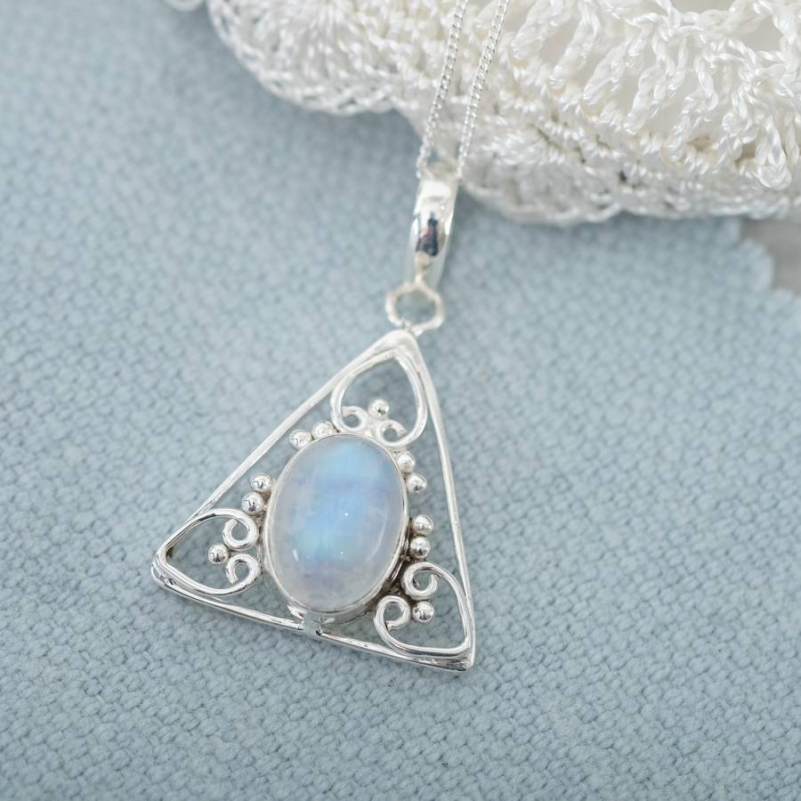 Celtic Heart Moonstone Necklace By Wanderlust Jewellery ...