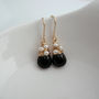 Black Onyx With Woven Pearls Earrings, thumbnail 1 of 4
