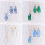 Teardrop Gemstone Earring And Necklace Set, thumbnail 1 of 12