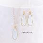 Teardrop Gemstone Earring And Necklace Set, thumbnail 6 of 12