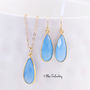Teardrop Gemstone Earring And Necklace Set, thumbnail 7 of 12
