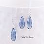 Teardrop Gemstone Earring And Necklace Set, thumbnail 3 of 12
