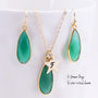 Teardrop Gemstone Earring And Necklace Set, thumbnail 10 of 12