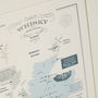 Whisky Map Of Distillery Regions In Scotland Print, thumbnail 3 of 9